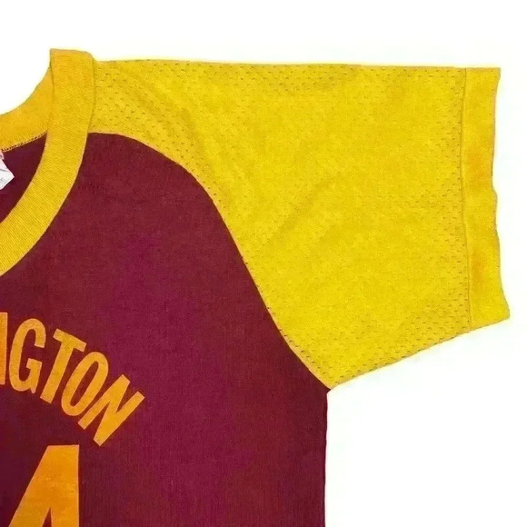 Vintage Washington Iron Jersey shirt tag size Large maroon and yellow - Picture 4 of 6